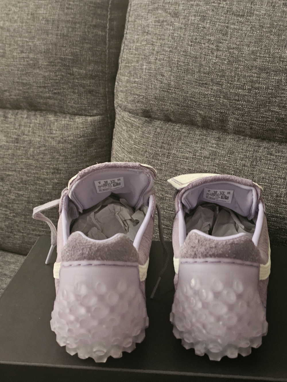 Women’s Lavender Casual Sneakers with Textured Heel